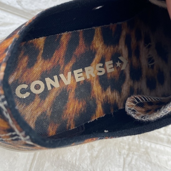 Converse All Star Lift Ox EGRET/BLACK/EGRET CTAS Platform Animal Print 6.5 - Picture 9 of 10